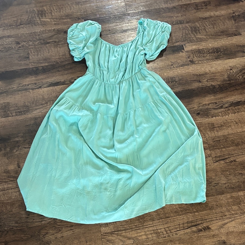 Elegant Mint Green Casual Dress